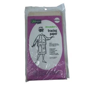 Vintage KARMIN Dressmakers White‎ & Color Tracing Paper 6 Sheets K122 NOS